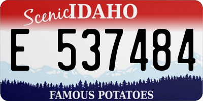 ID license plate E537484