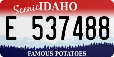 ID license plate E537488