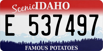 ID license plate E537497