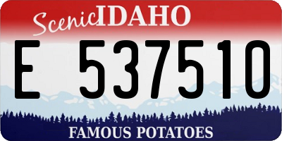 ID license plate E537510