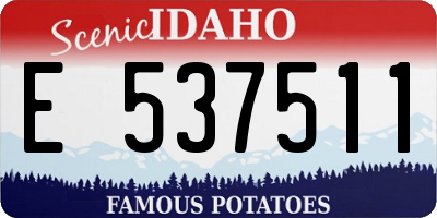 ID license plate E537511