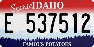 ID license plate E537512