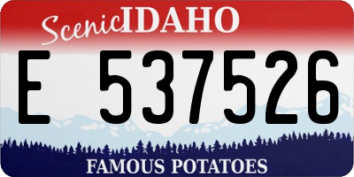 ID license plate E537526