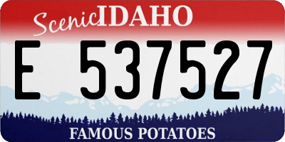 ID license plate E537527
