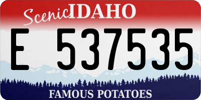 ID license plate E537535