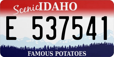 ID license plate E537541