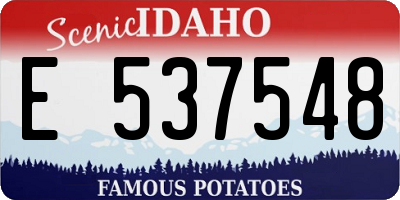 ID license plate E537548