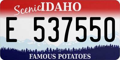 ID license plate E537550