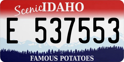 ID license plate E537553