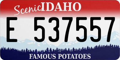 ID license plate E537557