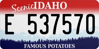 ID license plate E537570