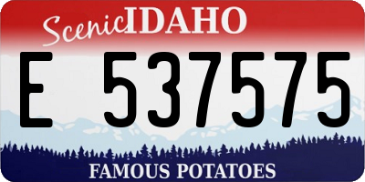ID license plate E537575