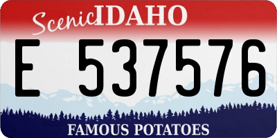 ID license plate E537576