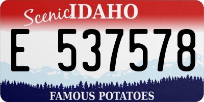 ID license plate E537578