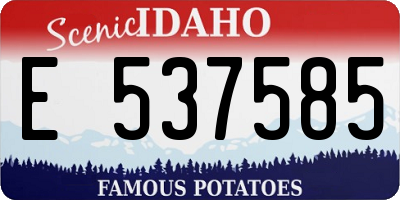 ID license plate E537585