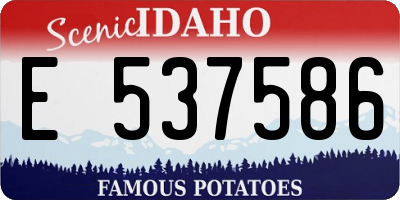 ID license plate E537586