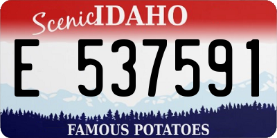 ID license plate E537591