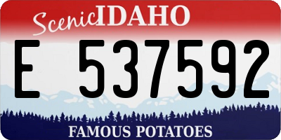 ID license plate E537592