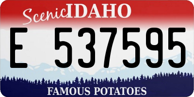 ID license plate E537595