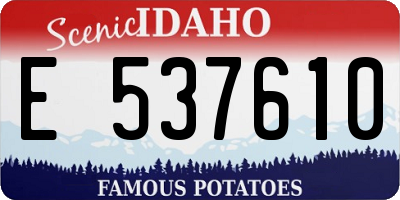 ID license plate E537610