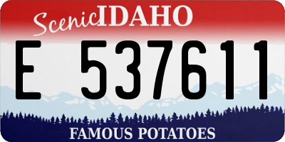 ID license plate E537611
