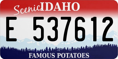 ID license plate E537612