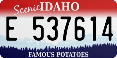 ID license plate E537614