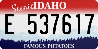 ID license plate E537617