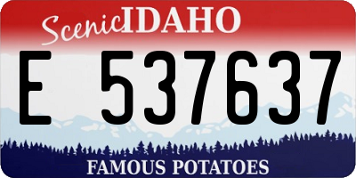 ID license plate E537637