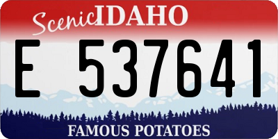 ID license plate E537641
