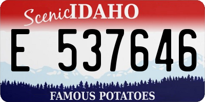 ID license plate E537646