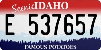 ID license plate E537657