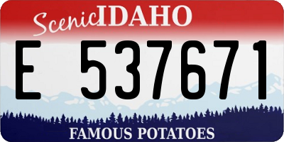 ID license plate E537671