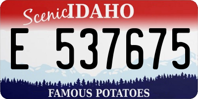 ID license plate E537675