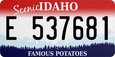 ID license plate E537681