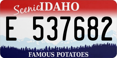 ID license plate E537682