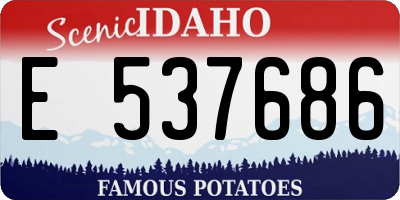 ID license plate E537686