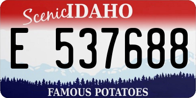 ID license plate E537688