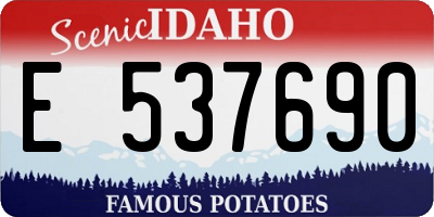 ID license plate E537690