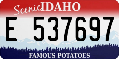ID license plate E537697