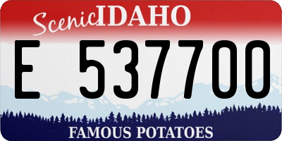 ID license plate E537700