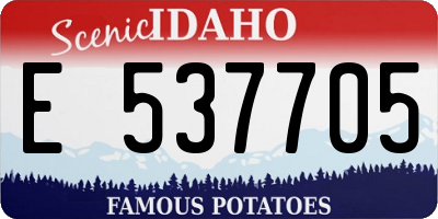 ID license plate E537705
