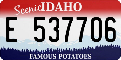 ID license plate E537706