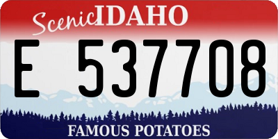 ID license plate E537708