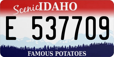 ID license plate E537709