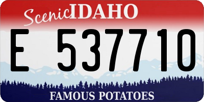 ID license plate E537710