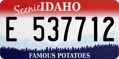 ID license plate E537712