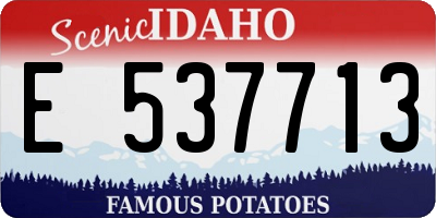 ID license plate E537713