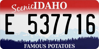 ID license plate E537716
