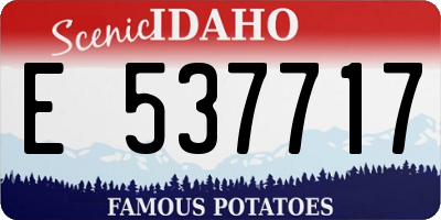 ID license plate E537717